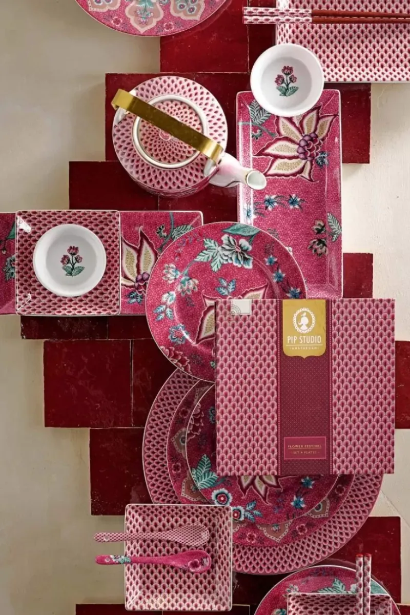 Oriental Flower Festival Set/6 Sushi Donker<Pip Studio Clearance
