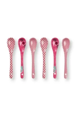 Oriental Flower Festival Set/6 Theelepels Donker<Pip Studio Hot