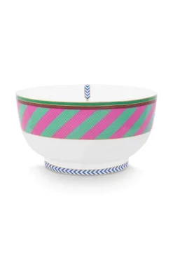 Pip Chique Stripes Kom Roze/Groen 20.5Cm<Pip Studio Hot