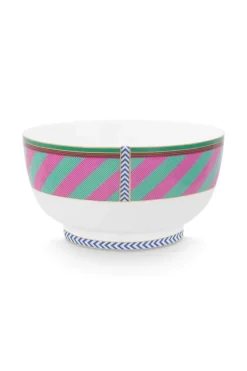 Pip Chique Stripes Kom Roze/Groen 20.5Cm<Pip Studio Hot