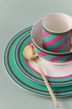 Pip Chique Stripes Mok Groot Roze/Groen 350Ml<Pip Studio Best