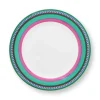 Pip Chique Stripes Ontbijtbord Roze/Groen 23Cm<Pip Studio Sale