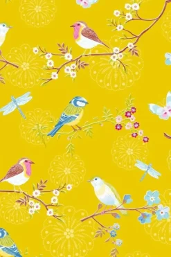 Early Bird Vliesbehang Geel<Pip Studio