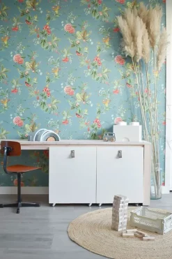 Floris Vliesbehang Petrol<Pip Studio New