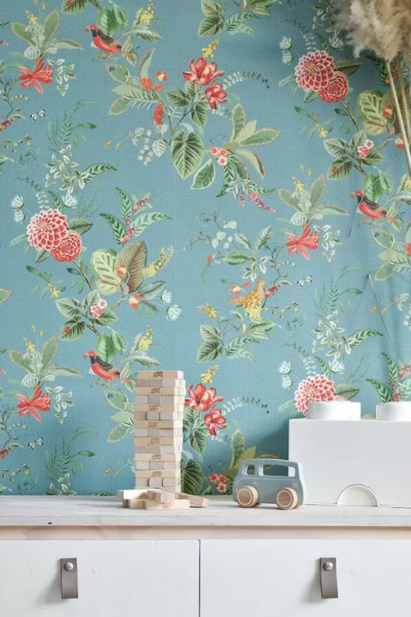 Floris Vliesbehang Petrol<Pip Studio New