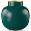 Ronde Vaas Metaal Donker 25 Cm<Pip Studio