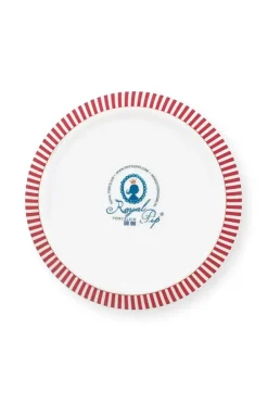 Royal Stripes Diep Bord Donkerroze 21.5Cm<Pip Studio Clearance