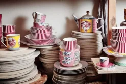 Royal Stripes Diep Bord Donkerroze 21.5Cm<Pip Studio Clearance