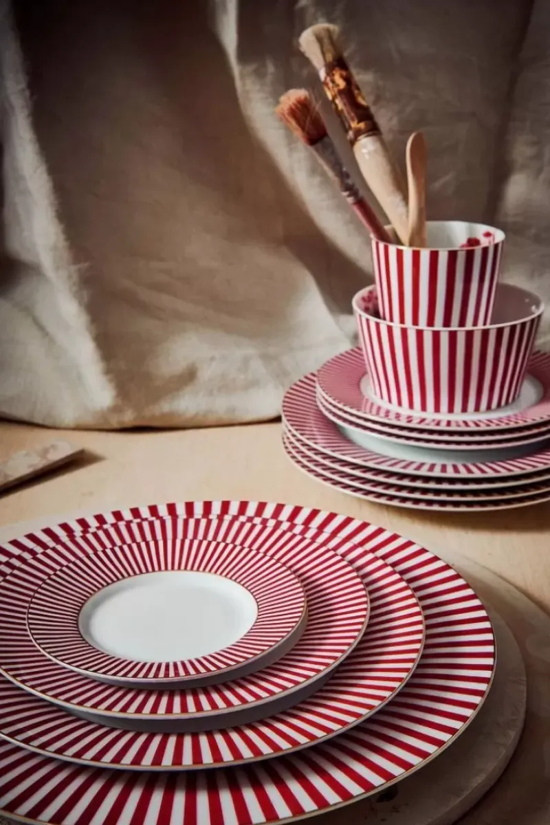 Royal Stripes Gebaksbord Donker 17Cm<Pip Studio Discount