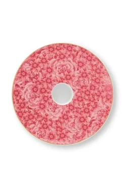 Royal Stripes Kaarshouder Bloemen Roze 14Cm<Pip Studio Clearance