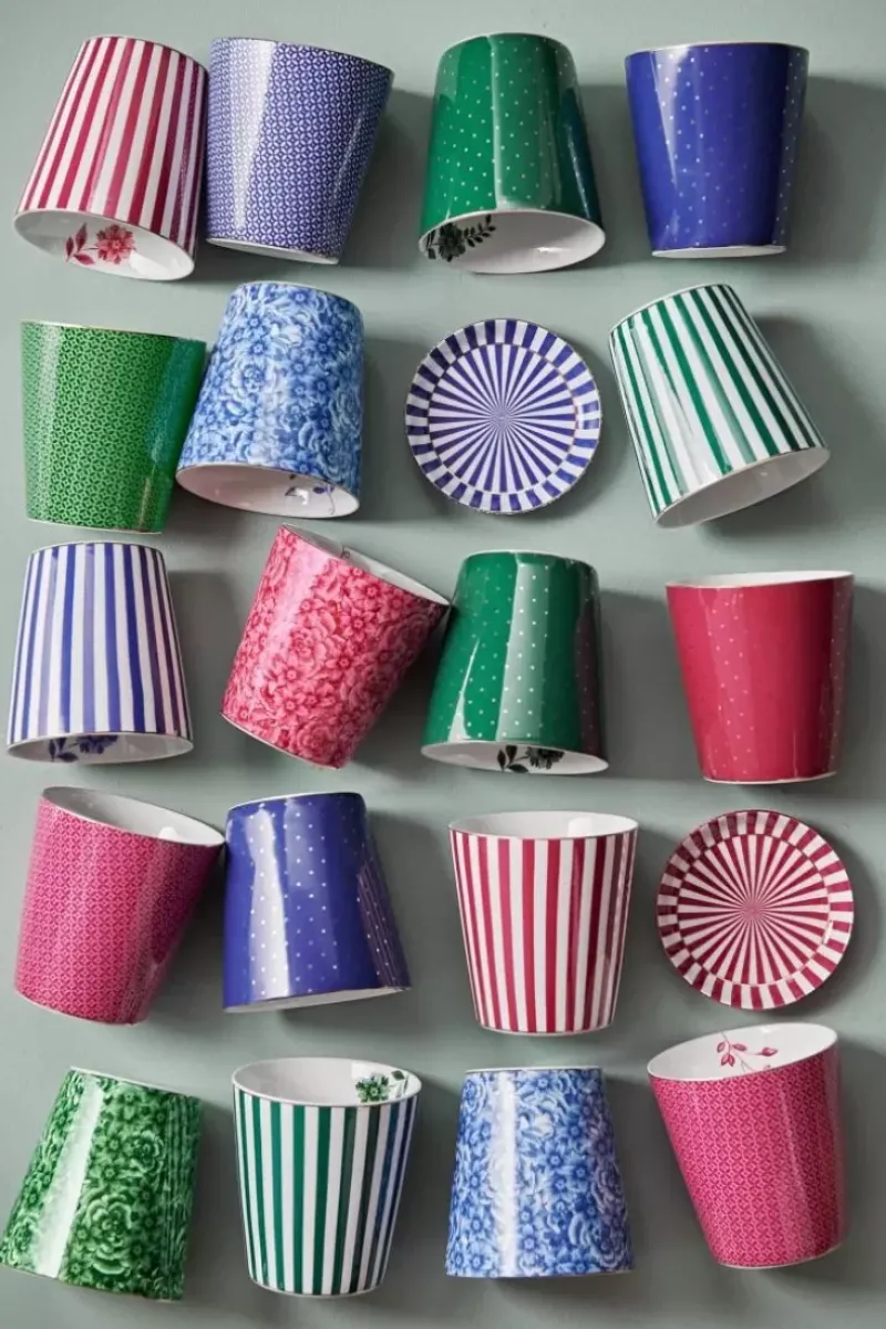 Royal Stripes Mok Bloemen & Theetip<Pip Studio Clearance