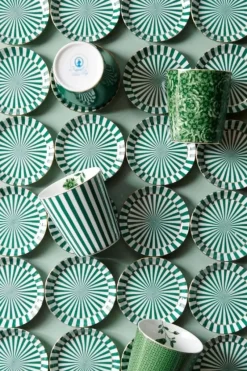Royal Stripes Mok Stippen & Theetip Groen<Pip Studio Best