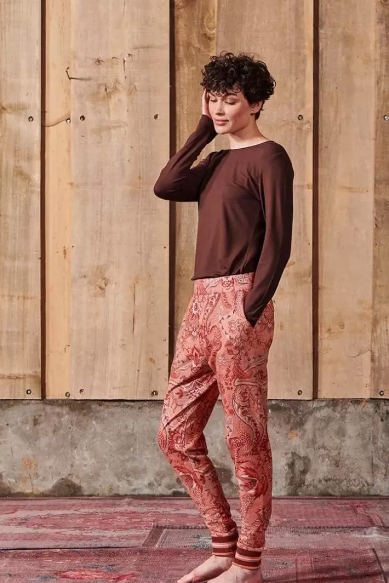 Top Lange Mouw Solid Terra Rood<Pip Studio New