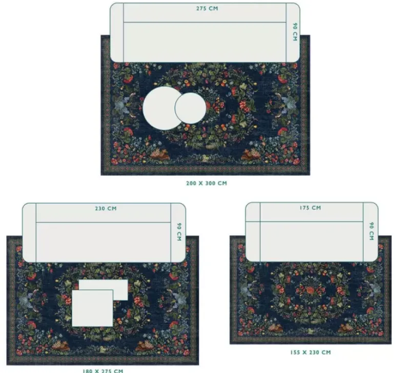 Vloerkleed Fall In Leaf By Pip Donkerblauw<Pip Studio