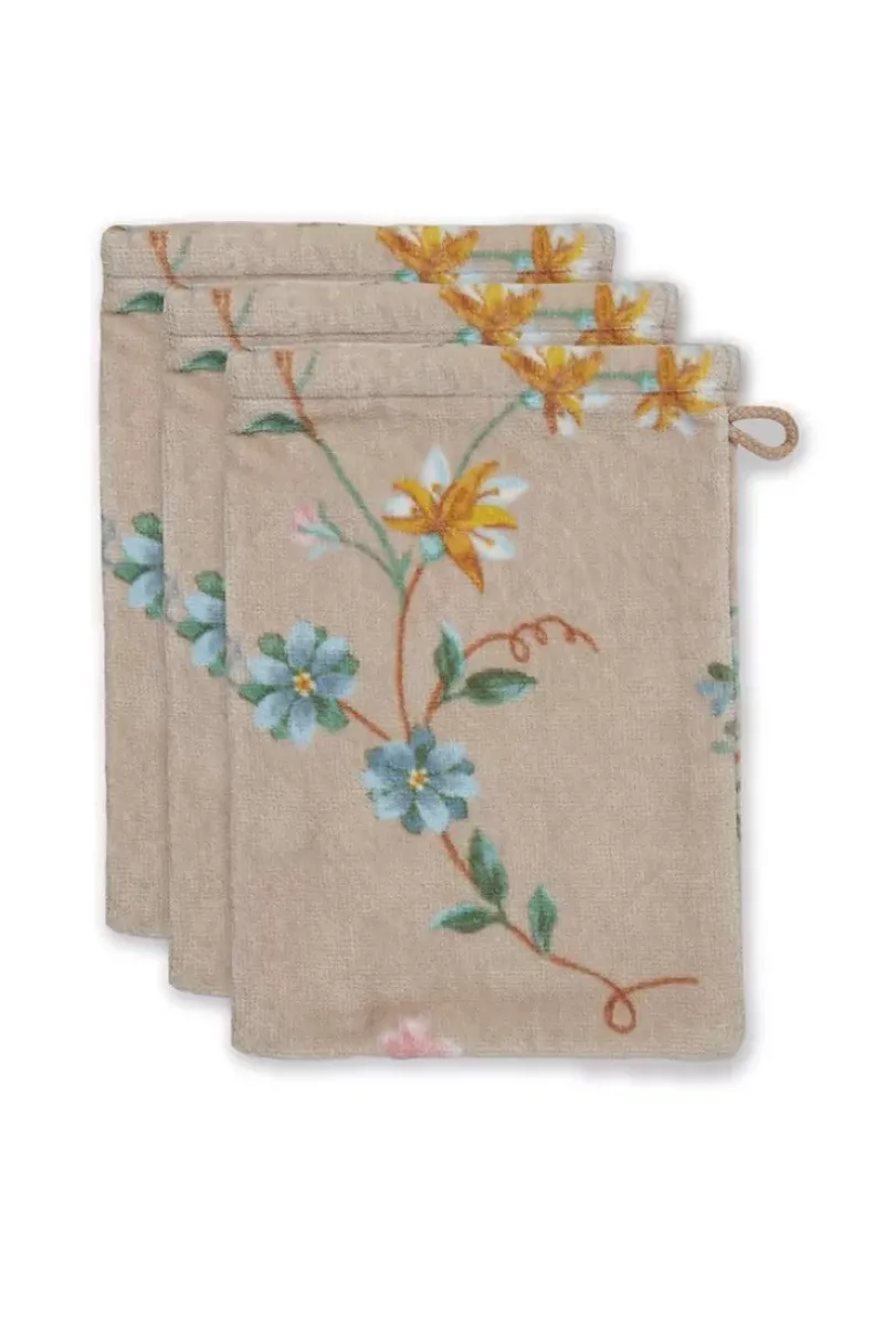 Washandje Set/3 Les Fleurs 16X22 Cm<Pip Studio New