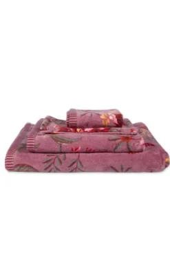 Washandje Set/3 Secret Garden Mauve 16X22Cm<Pip Studio Clearance