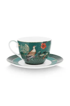 Winter Wonderland Cappuccino Kop & Schotel Groen<Pip Studio Sale