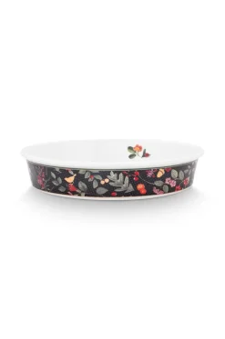 Winter Wonderland Serveerschaal Rond Donkerblauw<Pip Studio Discount