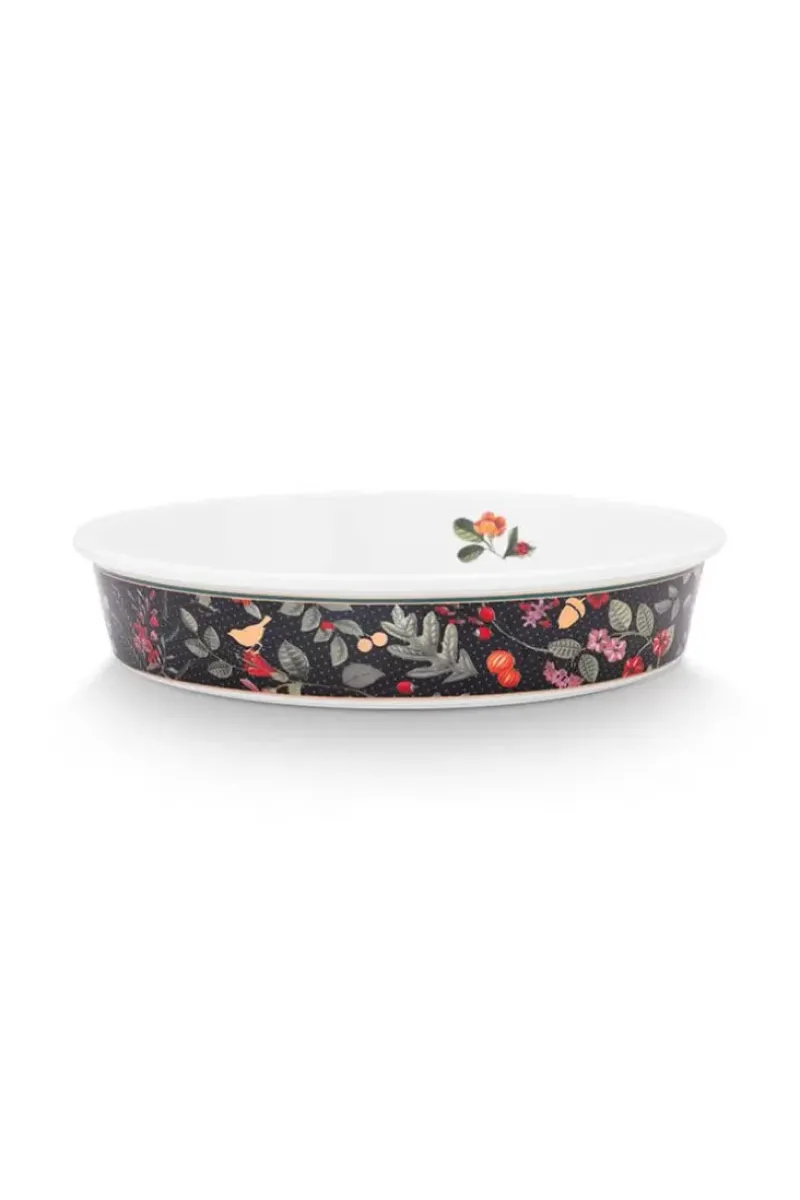 Winter Wonderland Serveerschaal Rond Donkerblauw<Pip Studio Discount