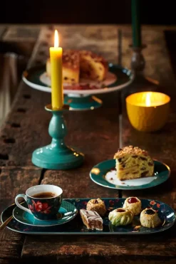 Winter Wonderland Set/2 Espresso Kop & Schotel Donkerblauw<Pip Studio Outlet