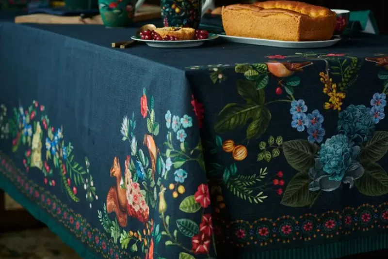 Winter Wonderland Tafelkleed Donker Blauw<Pip Studio Sale